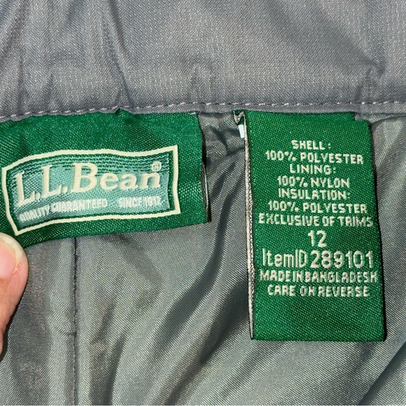 L.L. Bean Kid's Cold Buster Snow Pants Gray Size 12 Thinsulate Adjustable Waist - Picture 9 of 11